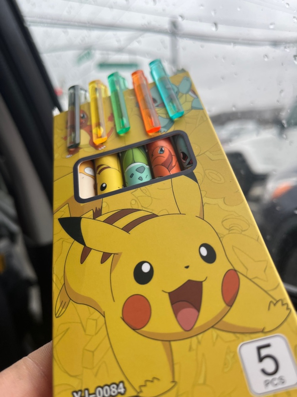 Pikachu Themed Yellow Stylus Pen Set - 5 Pack